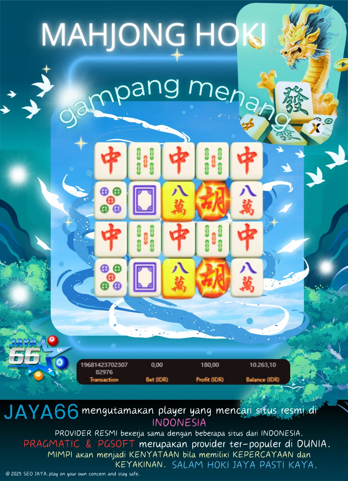 Banner JAYA66 Mahjong Hoki